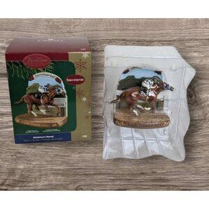 Carlton Heirloom Secretariat Horse Triple Crown 1973 Christmas Ornament #139